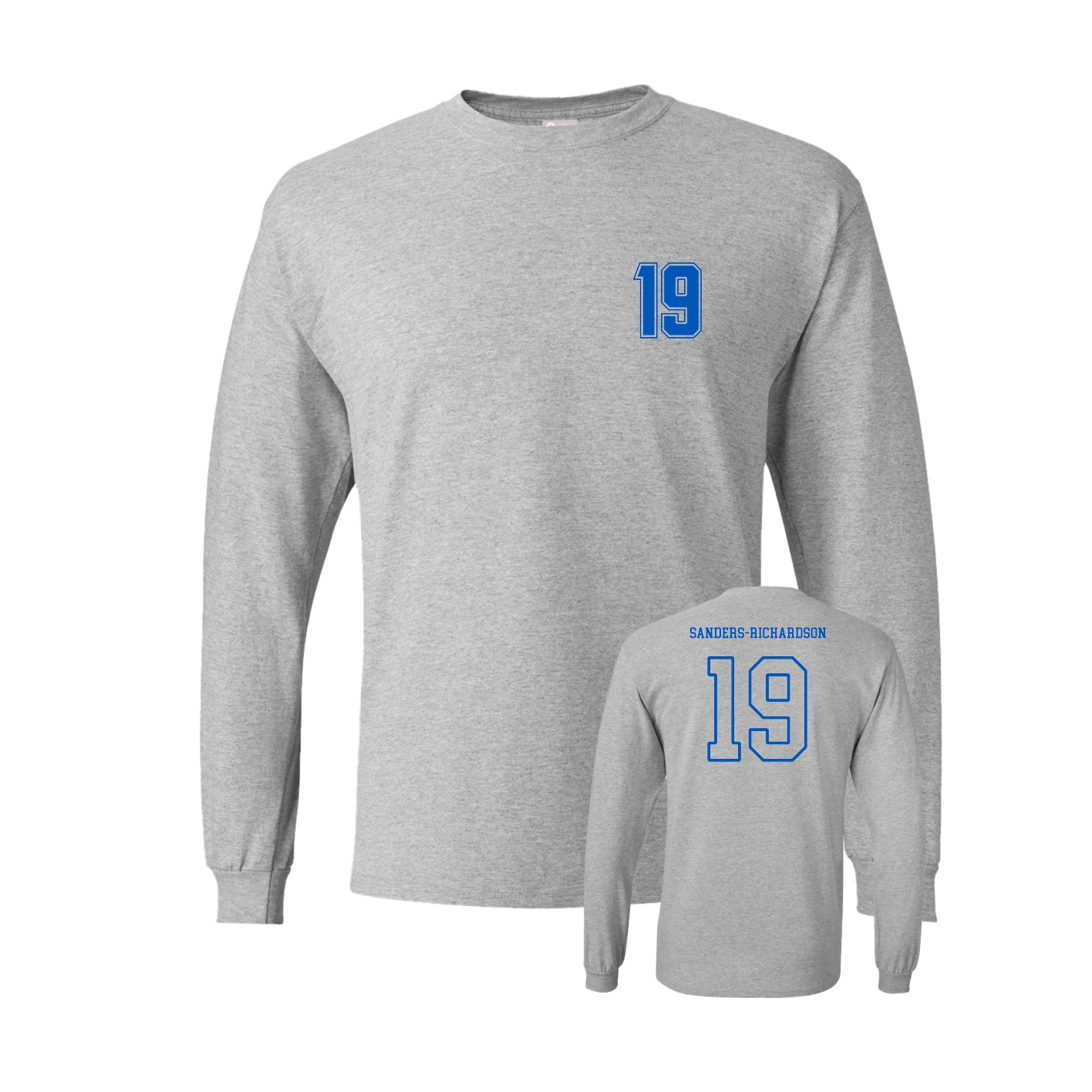 Long Sleeve Tee — Chest Back in Grey