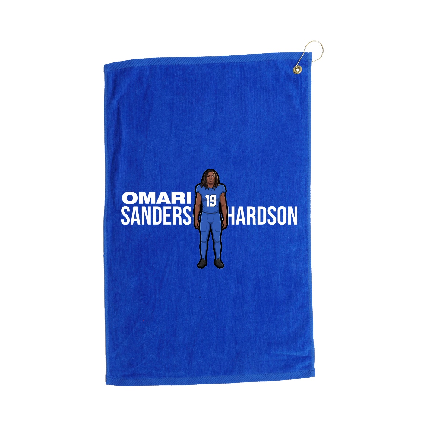 Golf Towel — Player Name in Royal
