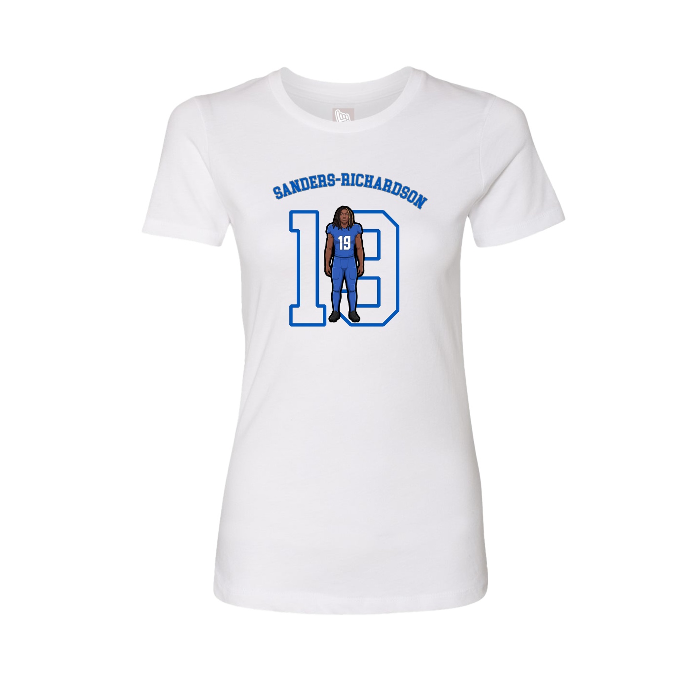Fitted Women's Tee — Shirsey Arch in White