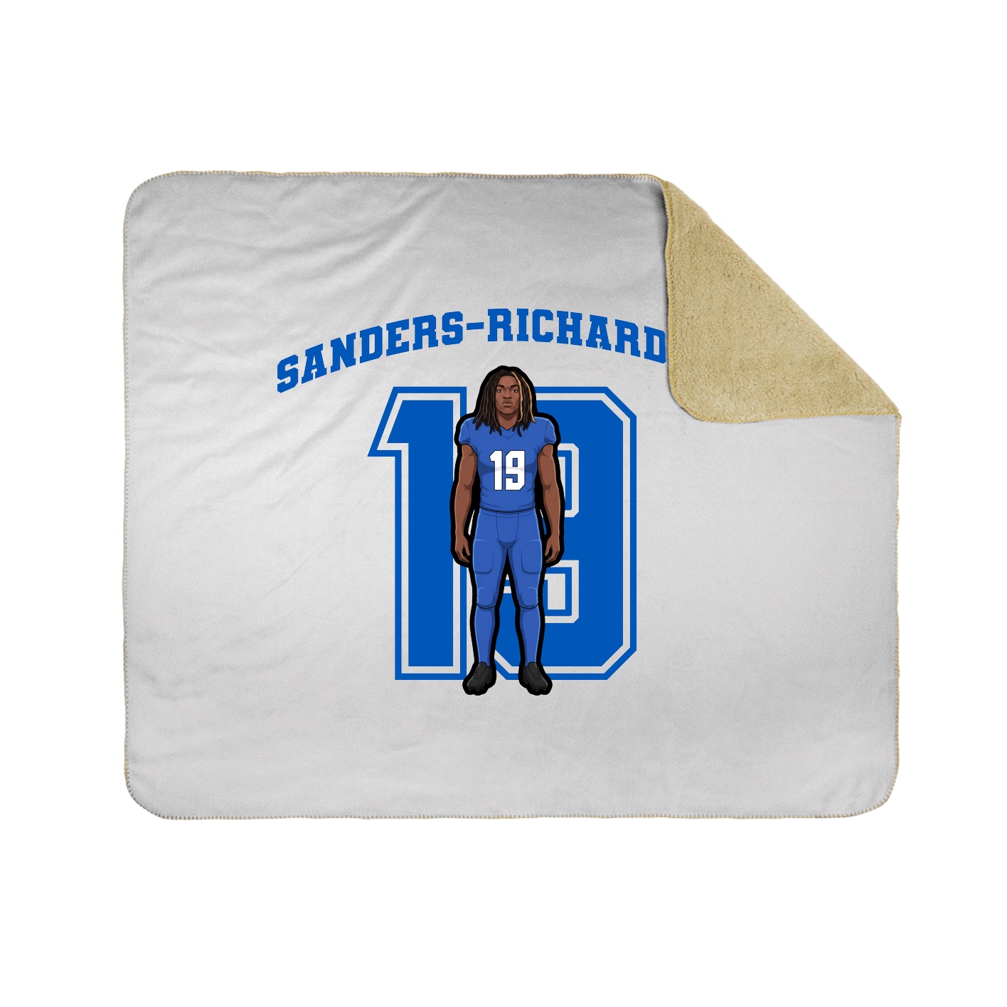 Throw Blanket — Number in White
