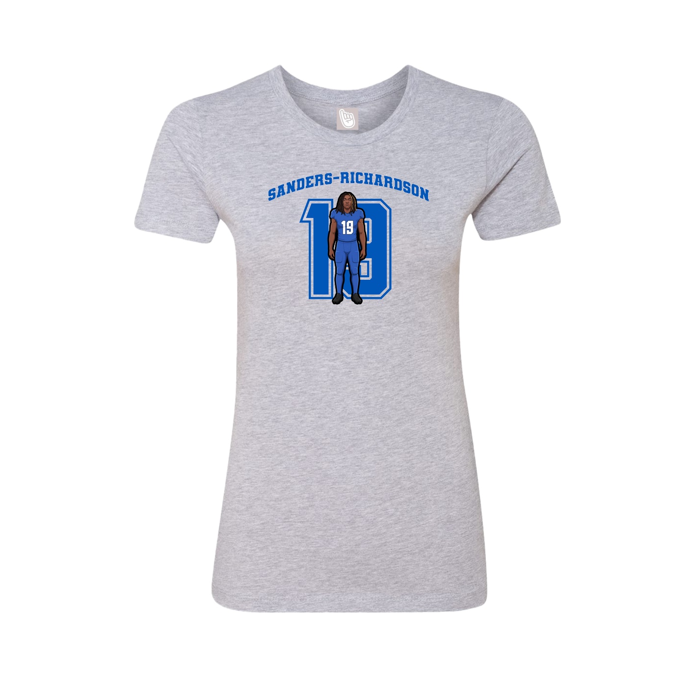 Fitted Women's Tee — Number in Grey
