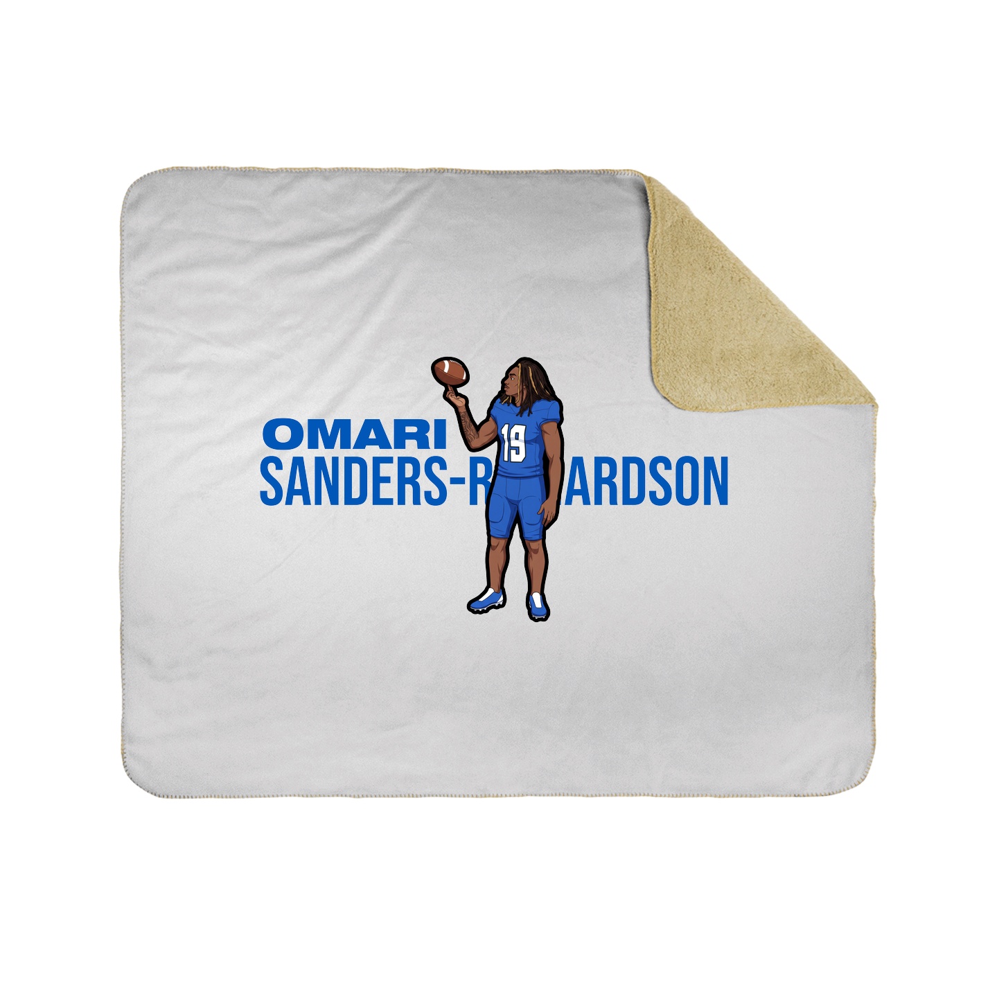 Throw Blanket — Player Name in White