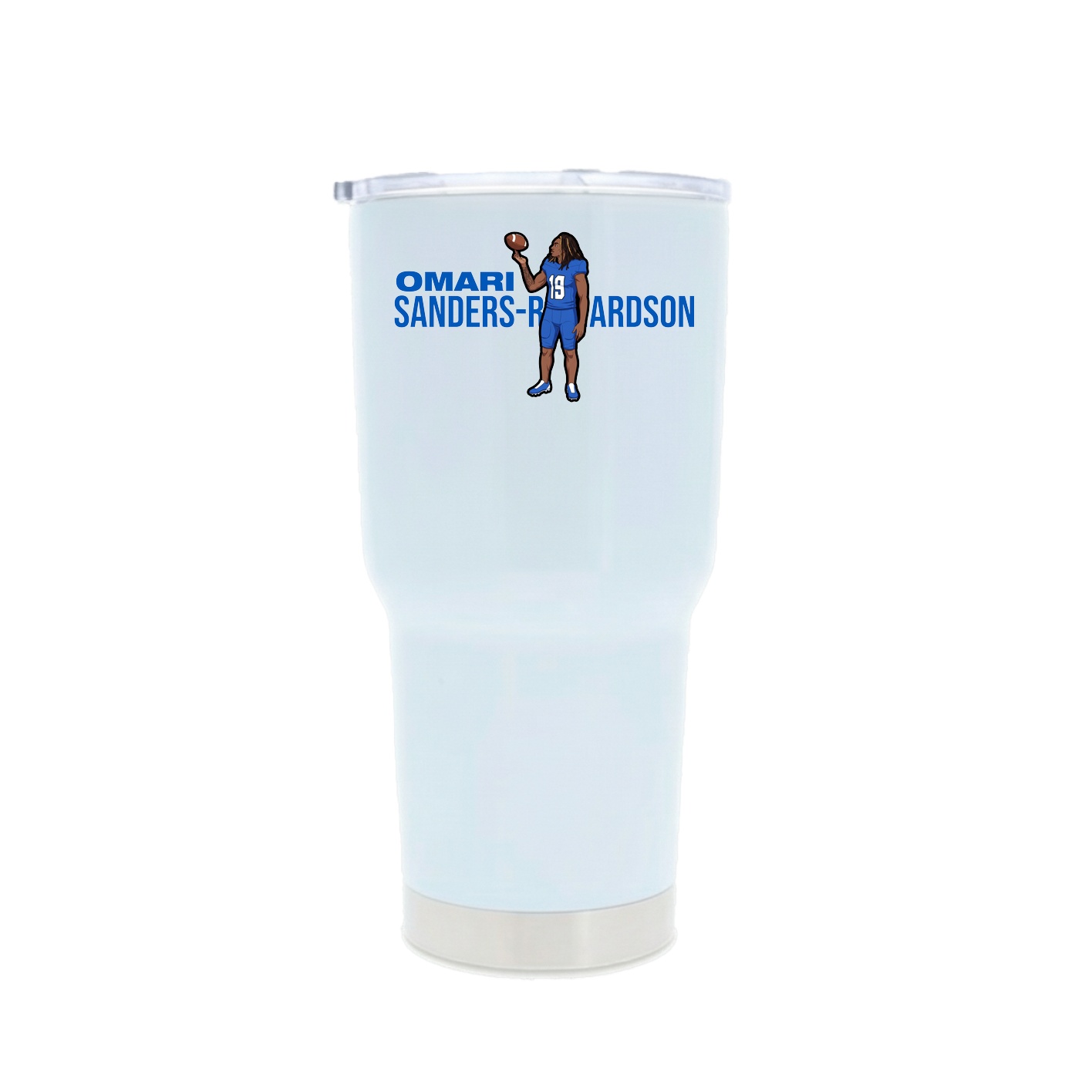 30oz Stainless Steel Tumbler — Player Name in White