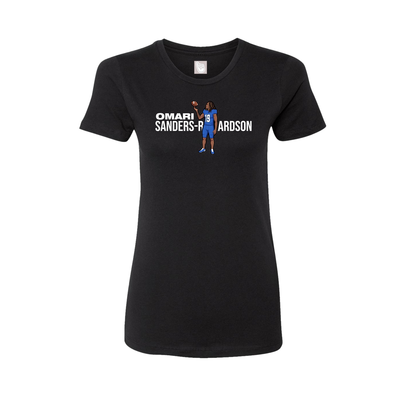 Fitted Women's Tee — Player Name in Black