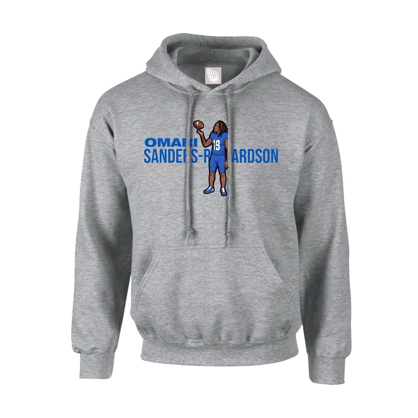 Hoodie — Player Name in Grey