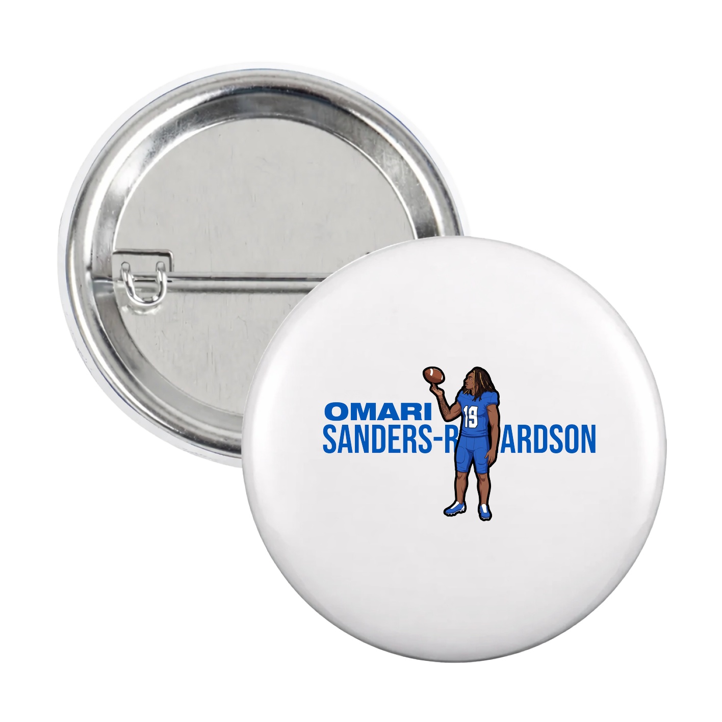 Game Day Button — Player Name in White