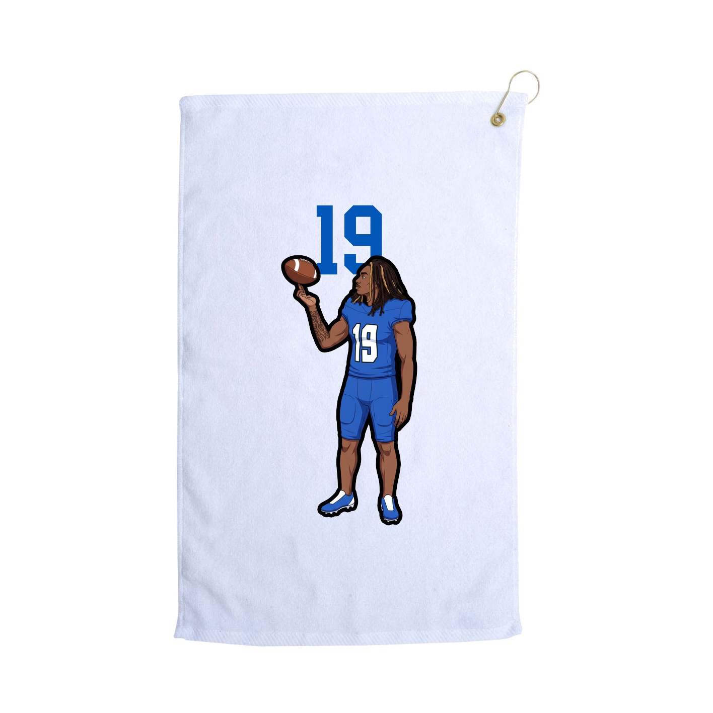 Golf Towel — Number Top in White
