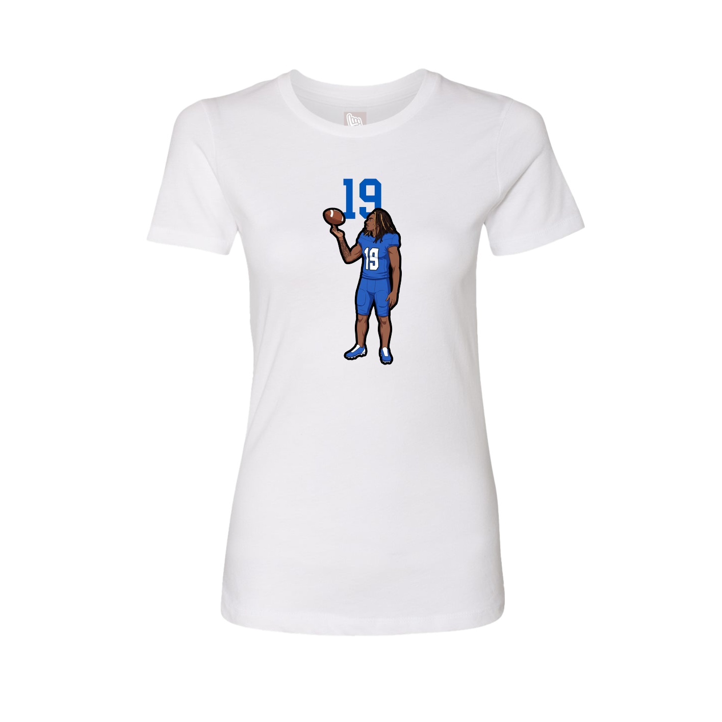 Fitted Women's Tee — Number Top in White