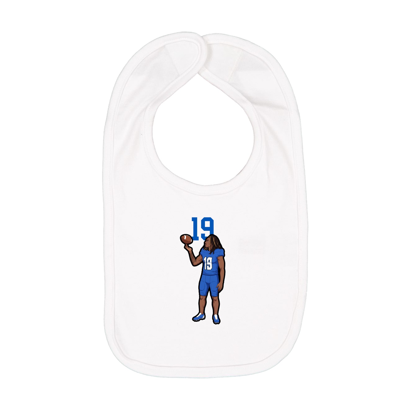 Infant Bib — Number Top in White