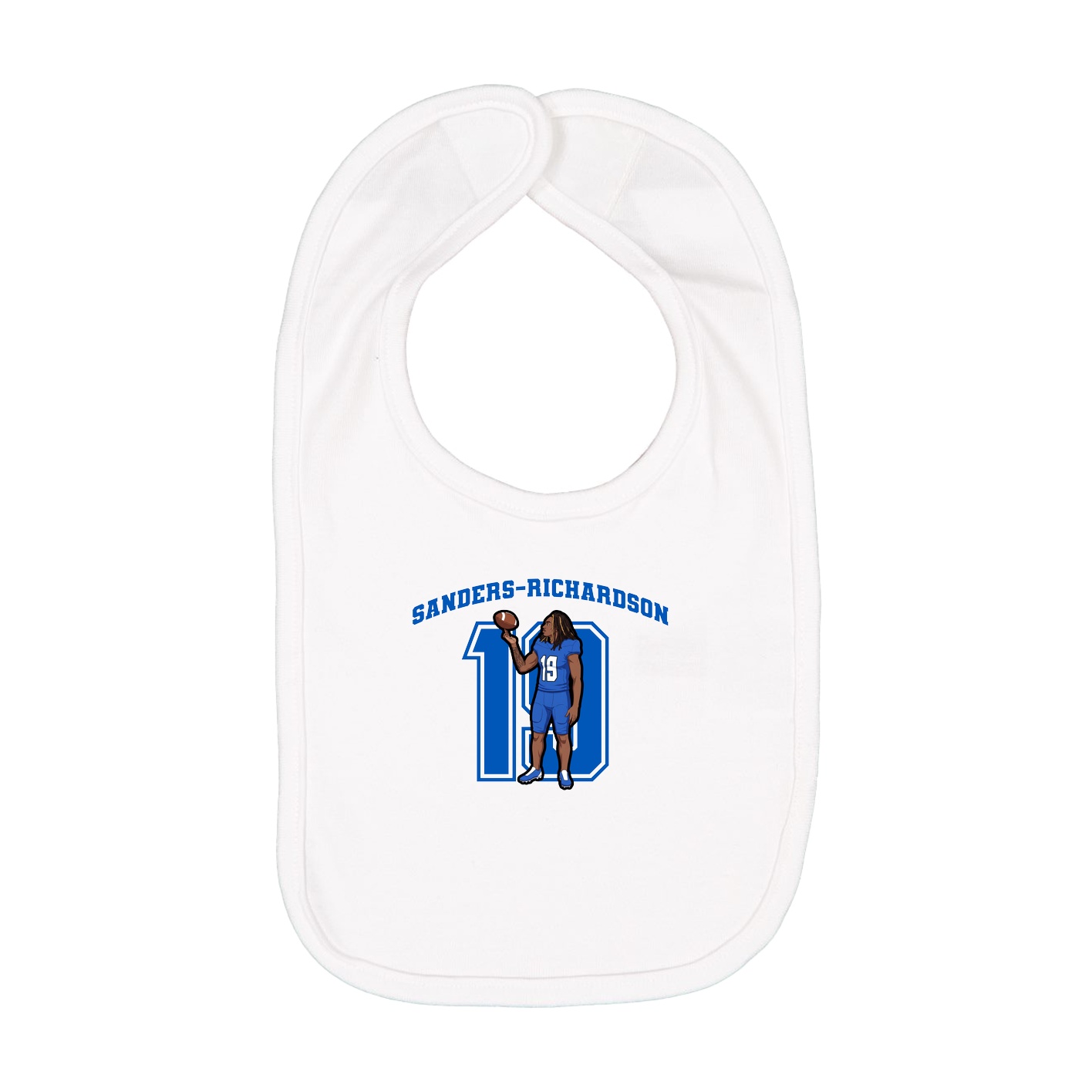 Infant Bib — Number in White