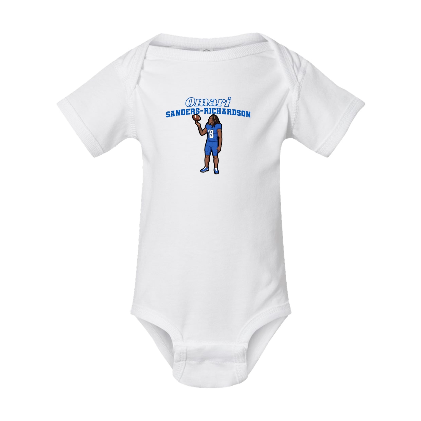 Baby Onesie — Name Arch in White