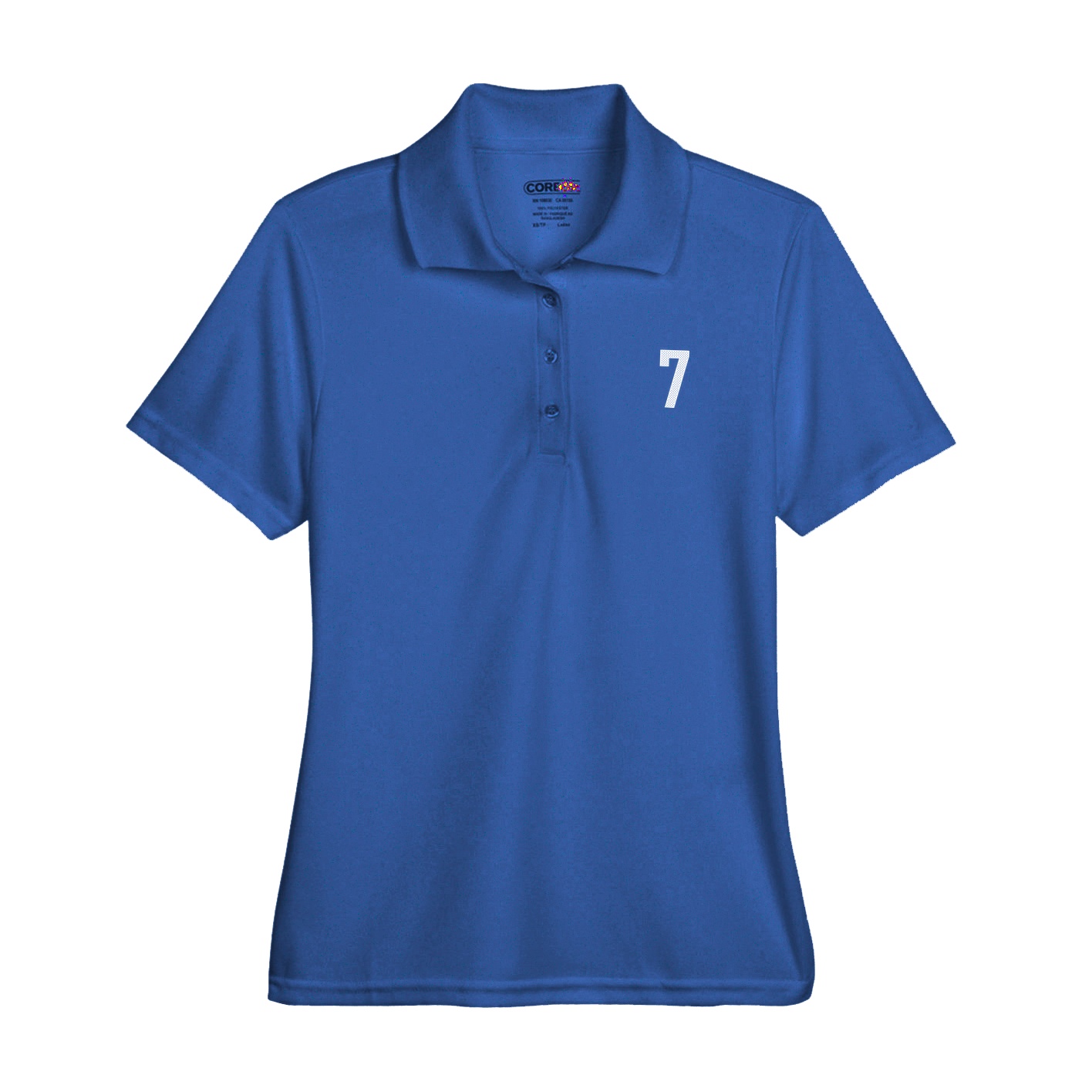 Womens Performance Polo — Front Shirsy in Royal