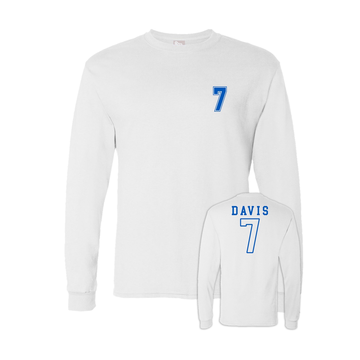 Long Sleeve Tee — Chest Back in White