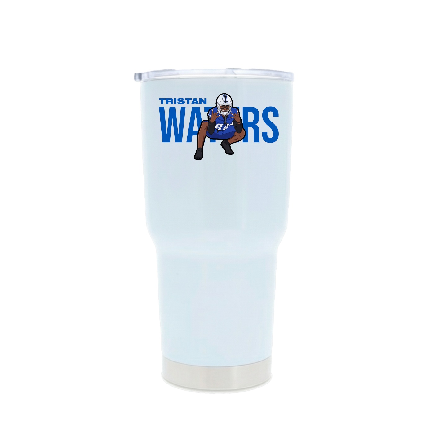 30oz Stainless Steel Tumbler — Player Name in White