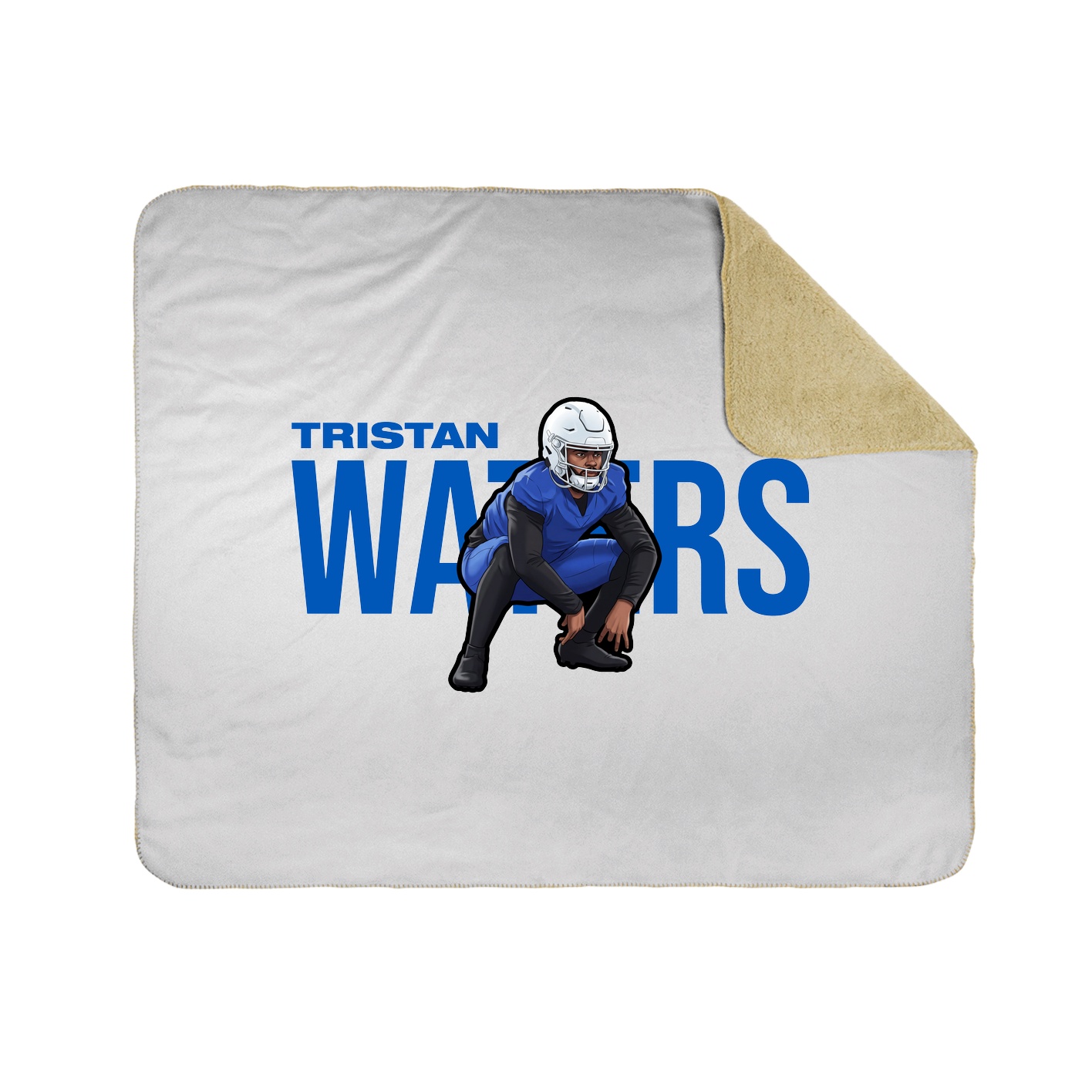 Throw Blanket — Player Name in White