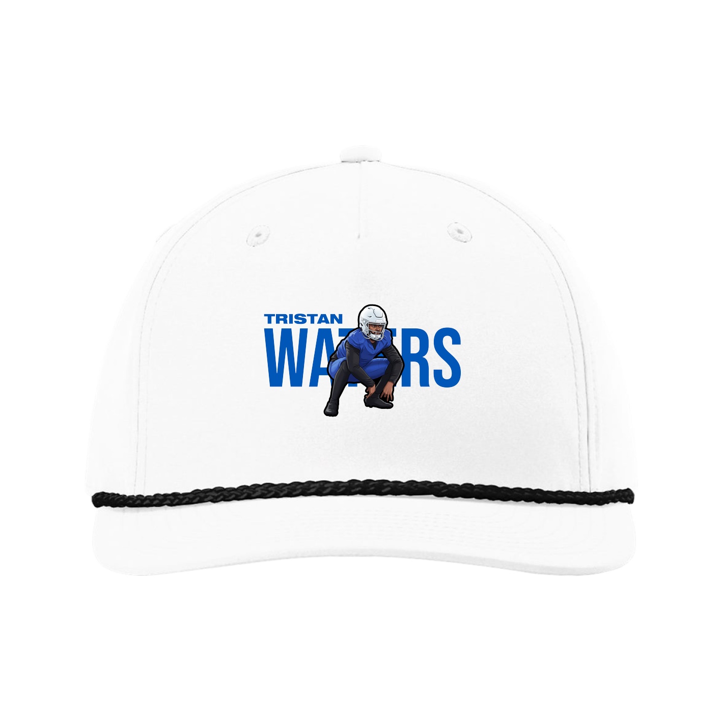 Five-Panel Classic Rope Cap — Player Name in White