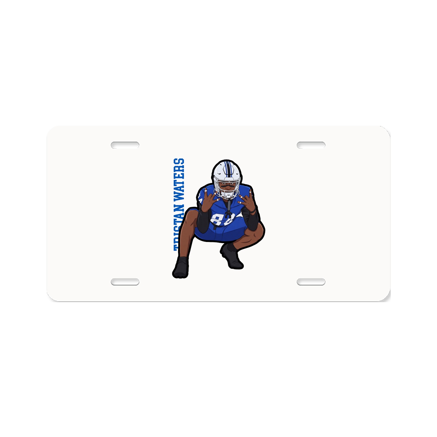 License Plate — Name Vertical in Classic