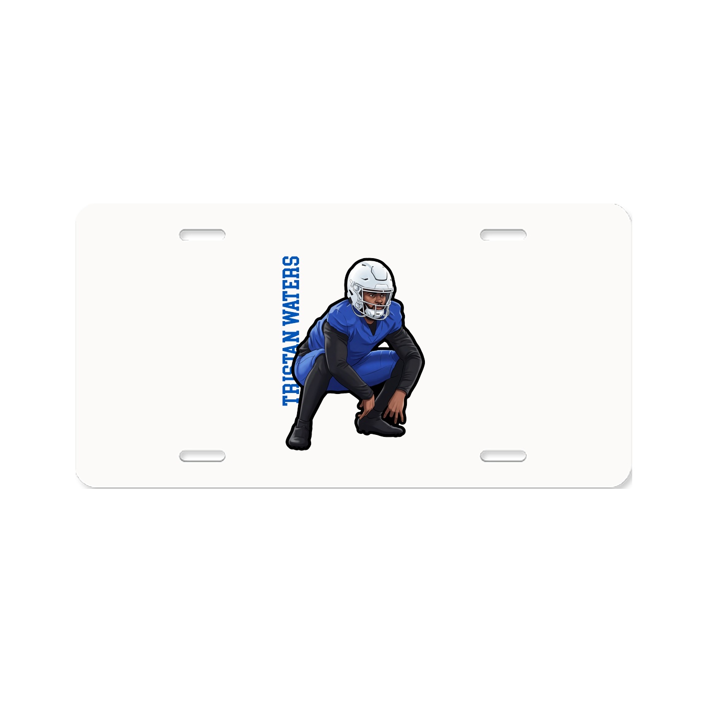 License Plate — Name Vertical in Classic
