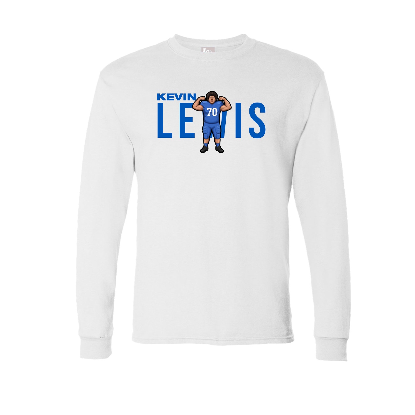 Long Sleeve Tee — Player Name in White