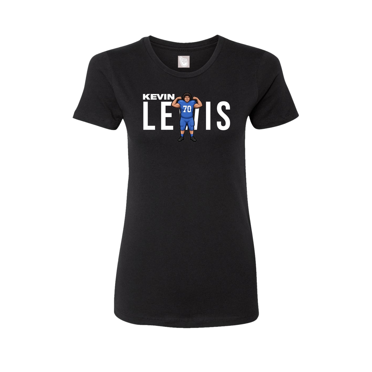 Fitted Women's Tee — Player Name in Black
