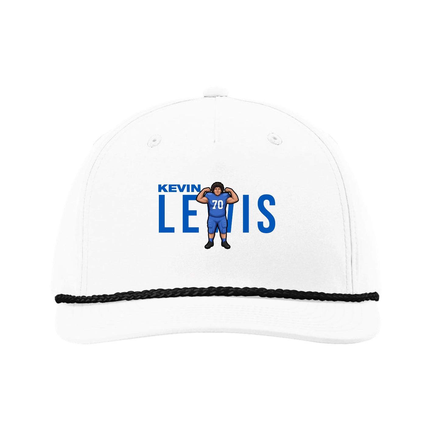 Five-Panel Classic Rope Cap — Player Name in White