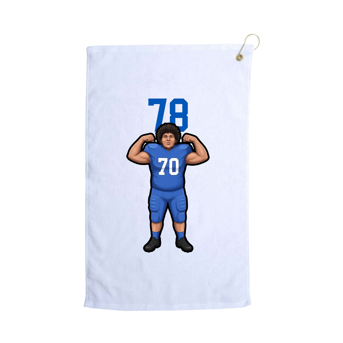 Golf Towel — Number Top in White