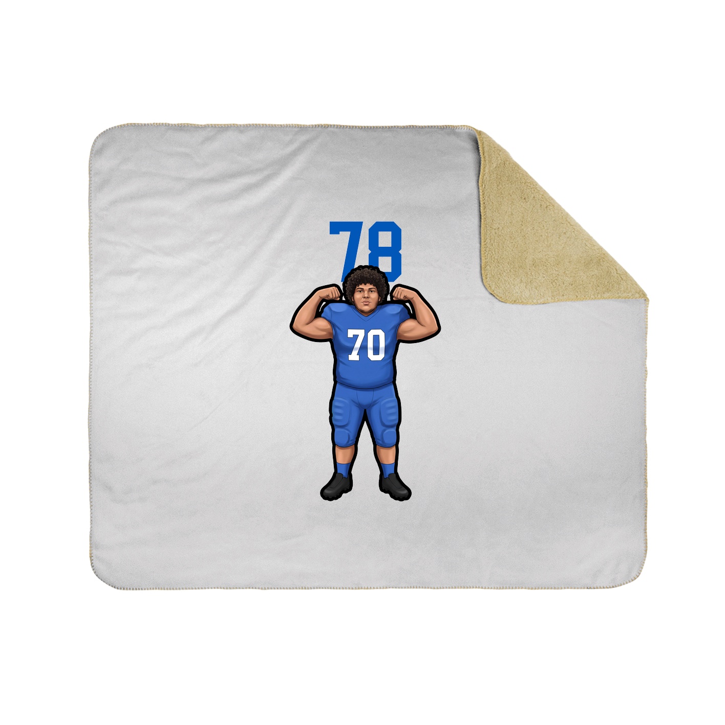Throw Blanket — Number Top in White