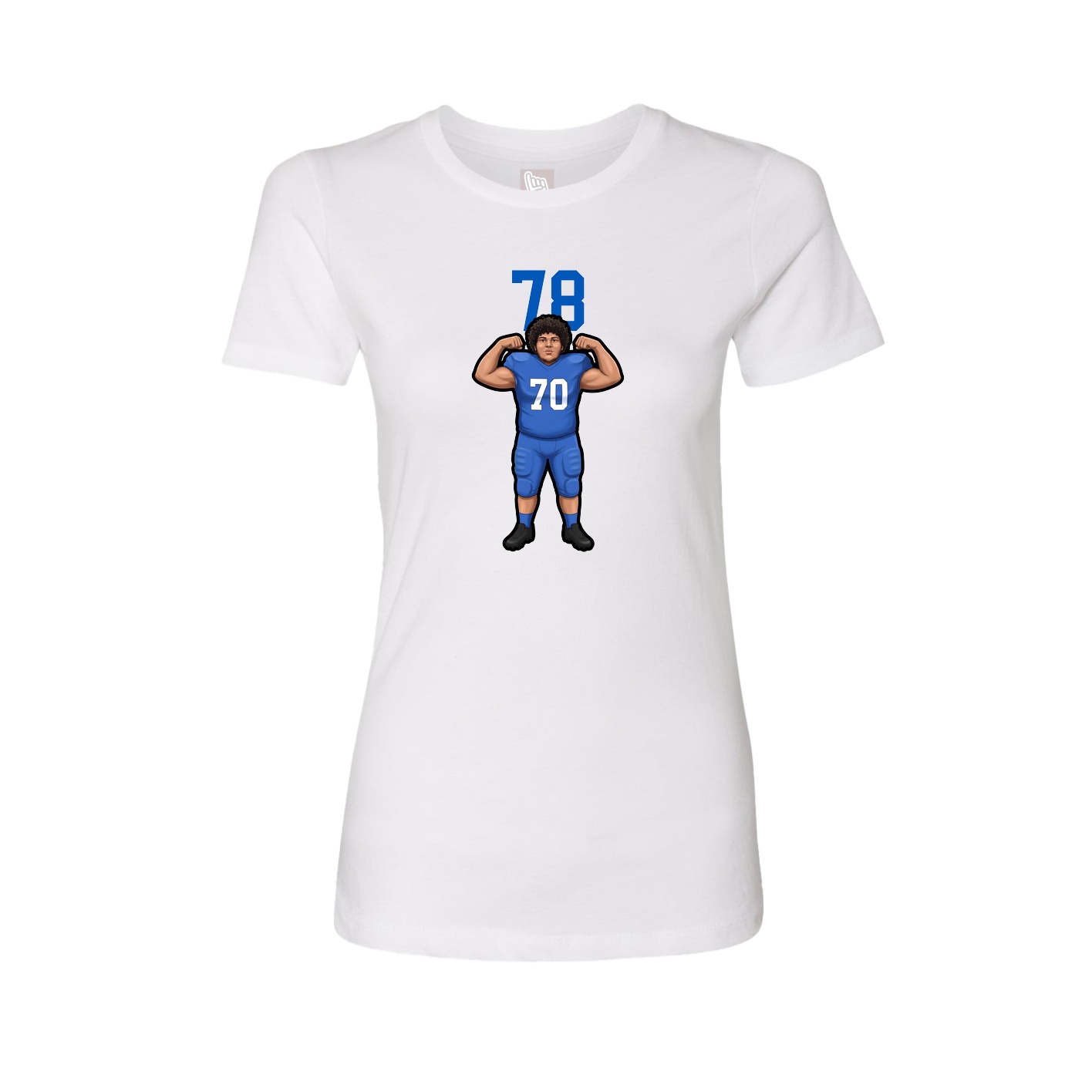 Fitted Women's Tee — Number Top in White
