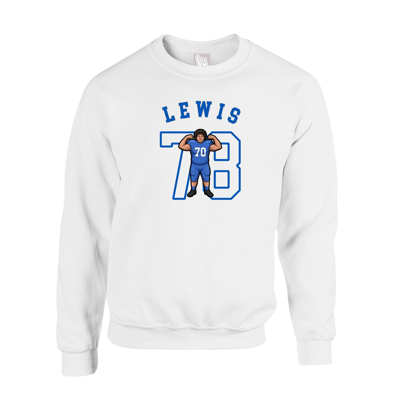 Fleece Crew — Shirsey Arch in White