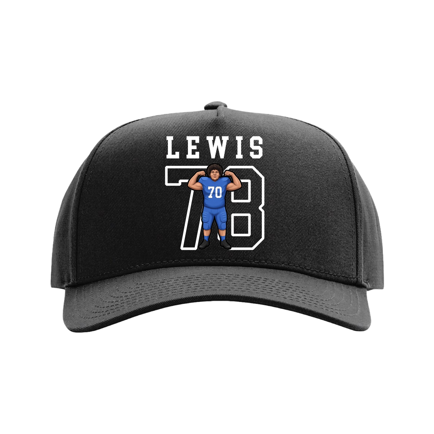 Full Fabric Five-Panel Champ Cap — Shirsey in Black