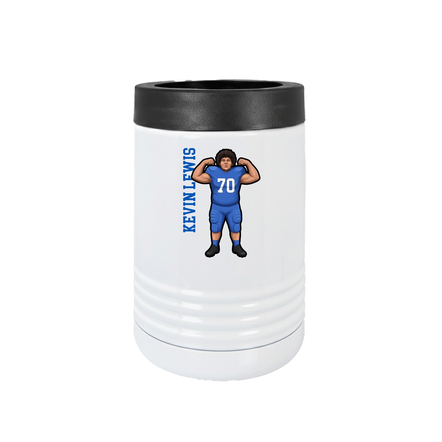 Beverage Holder — Name Vertical in White
