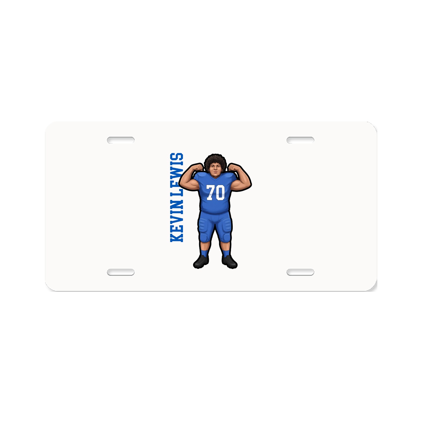 License Plate — Name Vertical in Classic