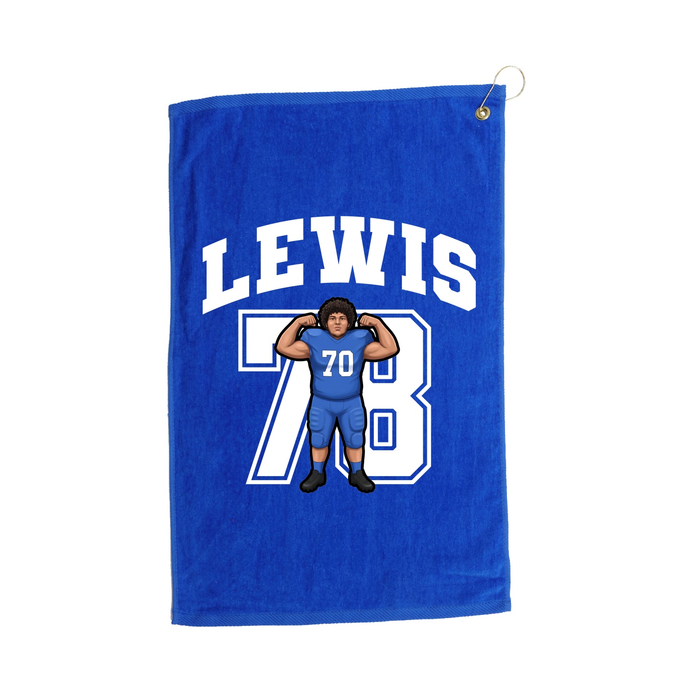 Golf Towel — Number in Royal