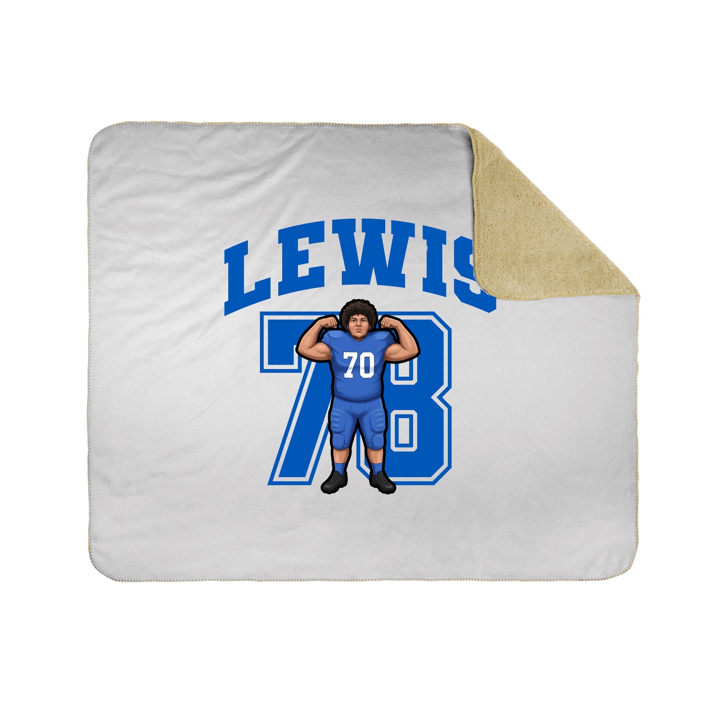 Throw Blanket — Number in White