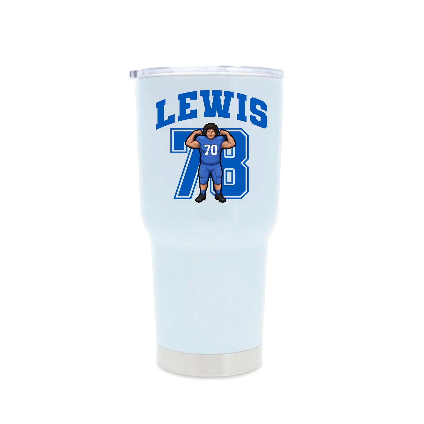 30oz Stainless Steel Tumbler — Number in White