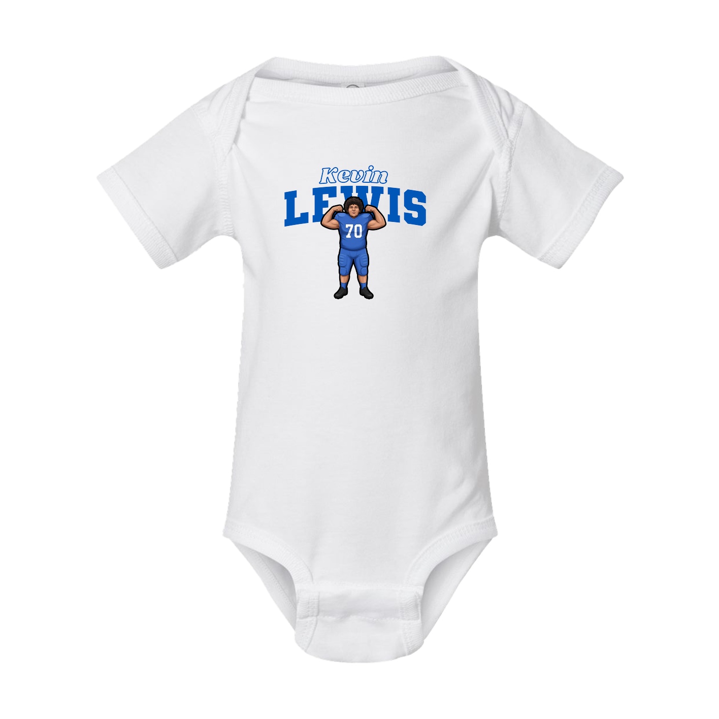 Baby Onesie — Name Arch in White