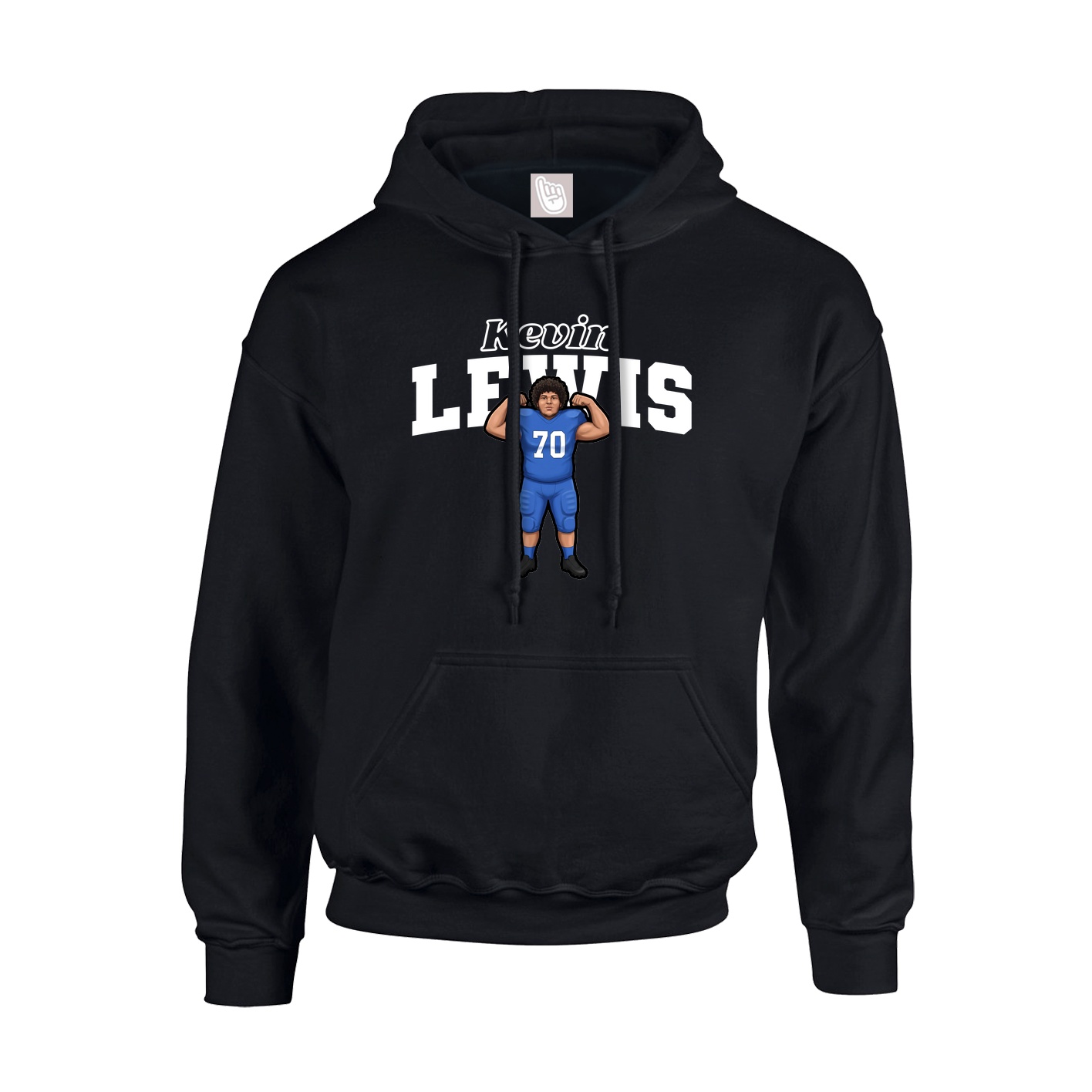 Youth Hoodie — Name Arch in Black