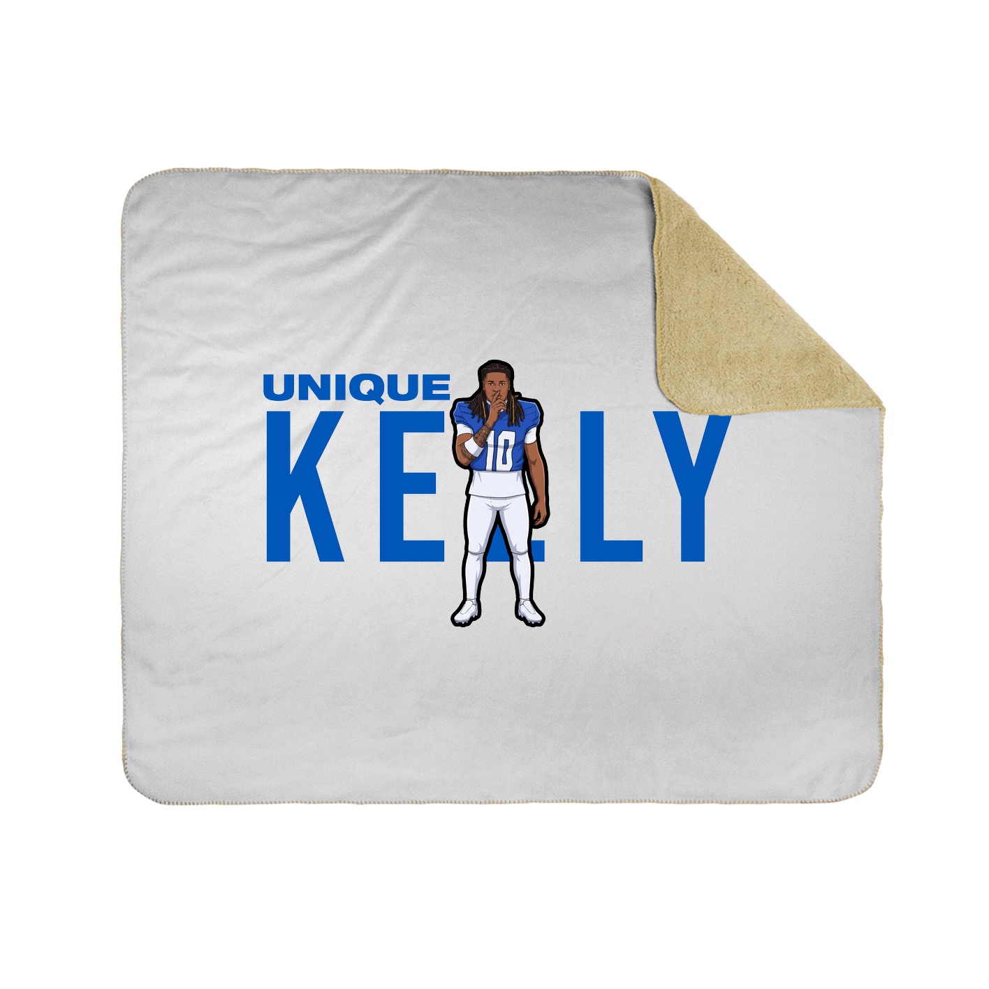 Throw Blanket — Player Name in White