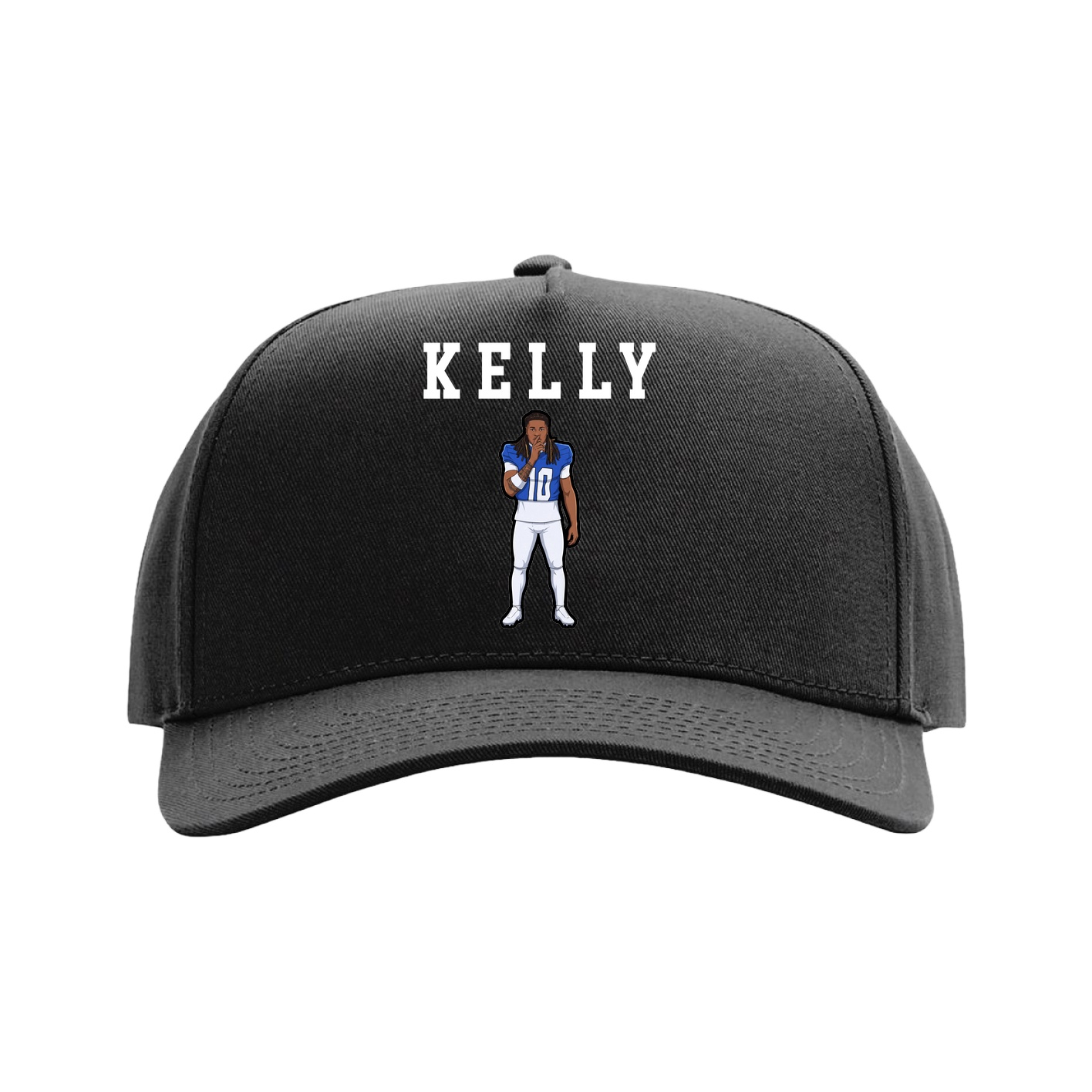 Full Fabric Five-Panel Champ Cap — Shirsey in Black