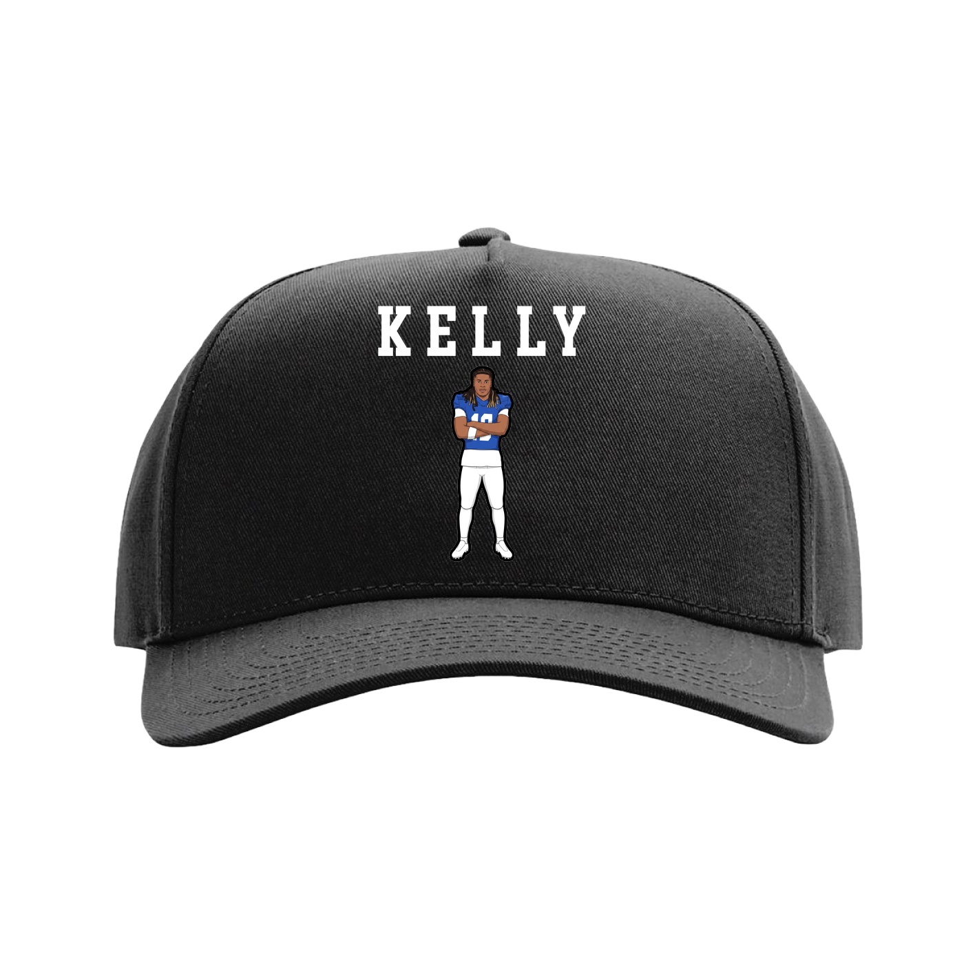 Full Fabric Five-Panel Champ Cap — Shirsey in Black