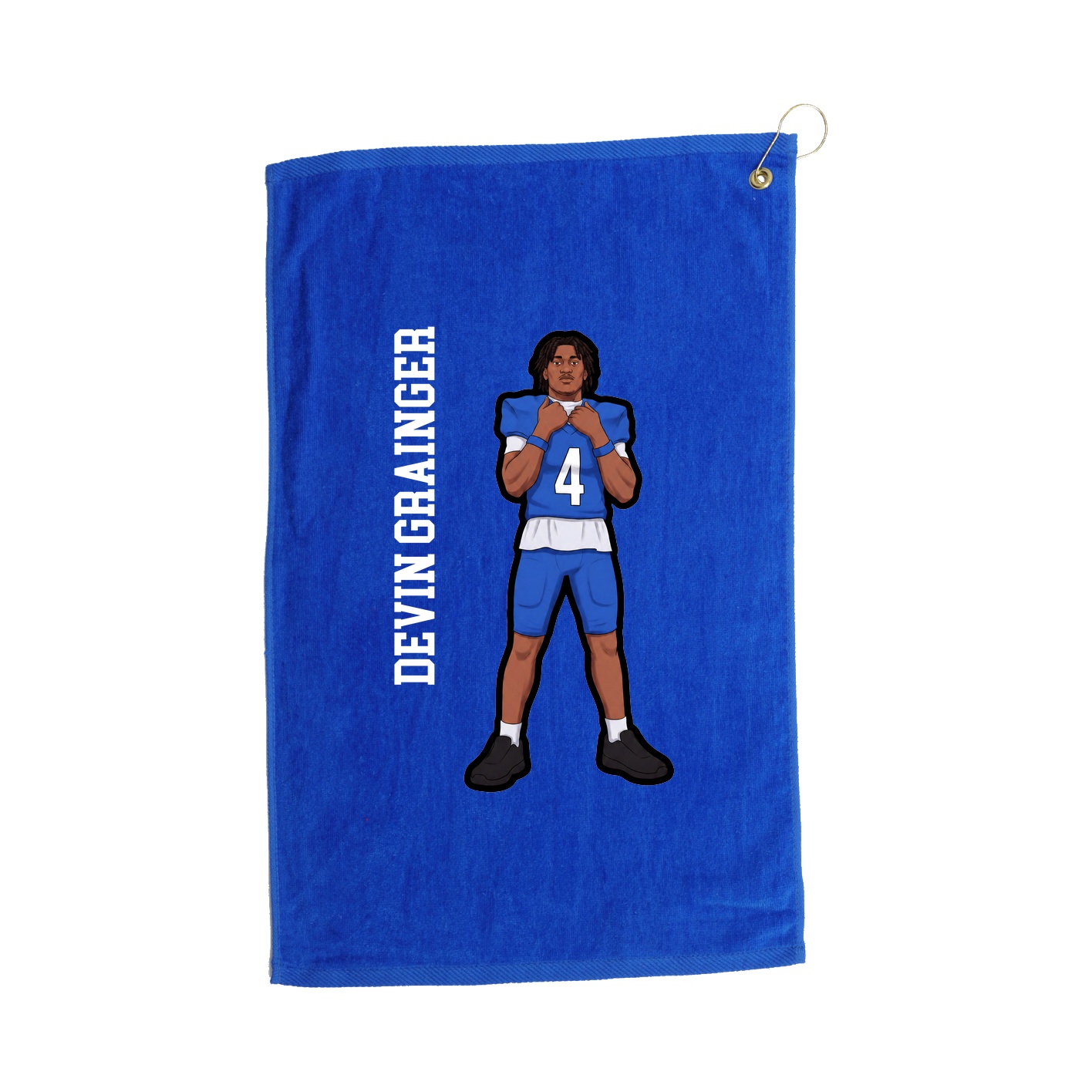Golf Towel — Name Vertical in Royal