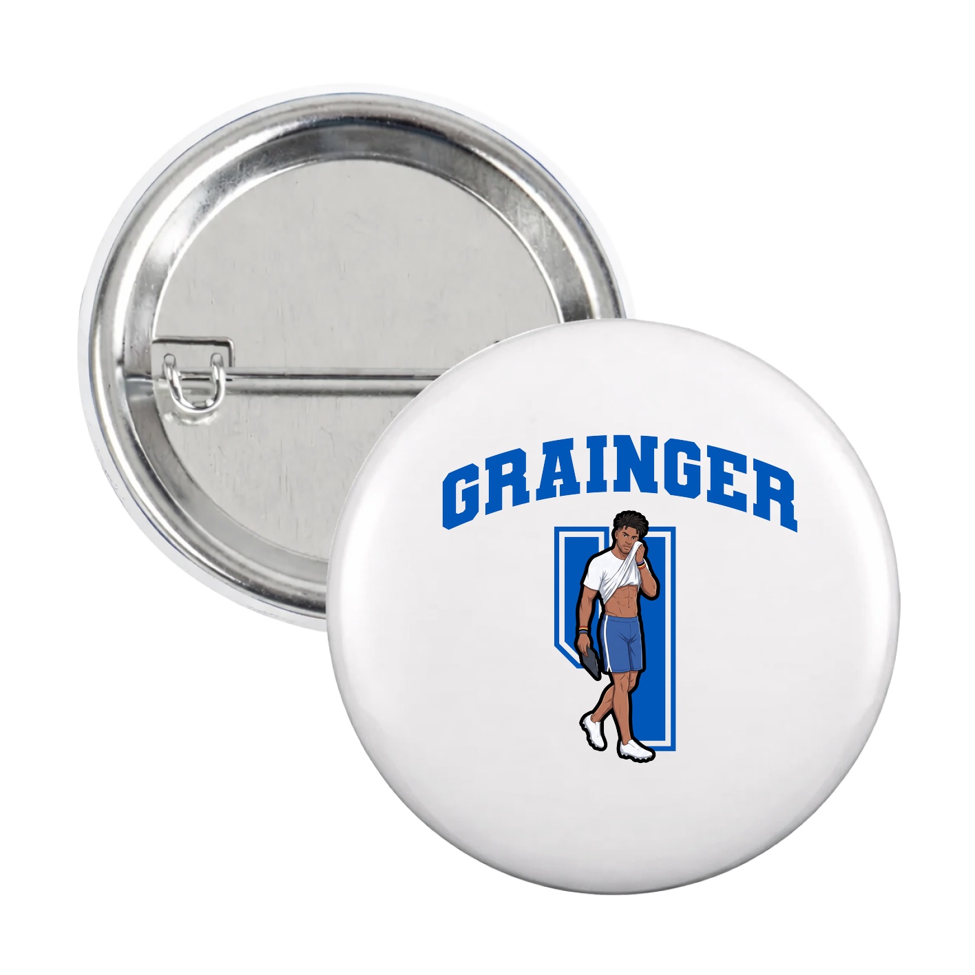 Game Day Button — Number in White
