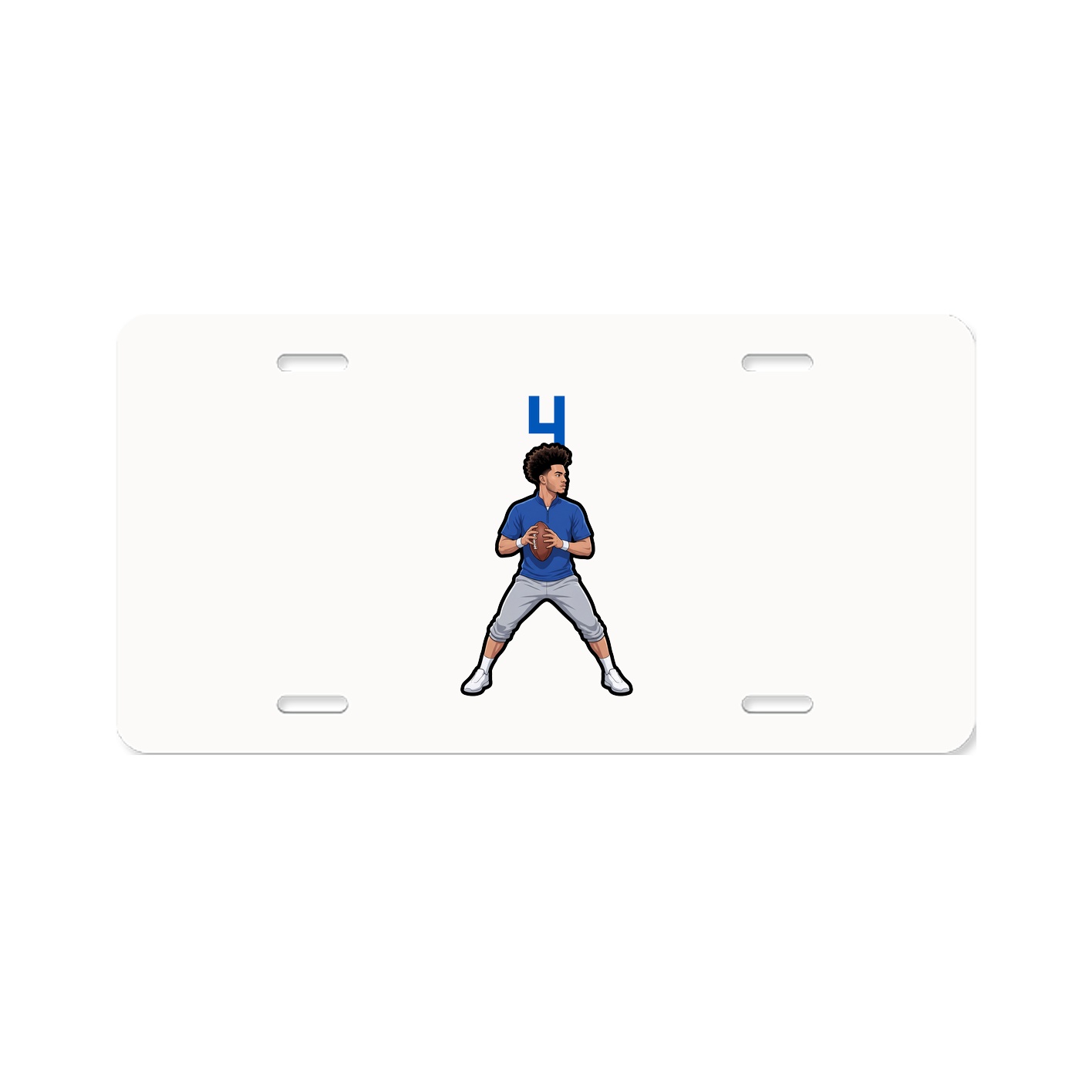 License Plate — Number Top in Classic
