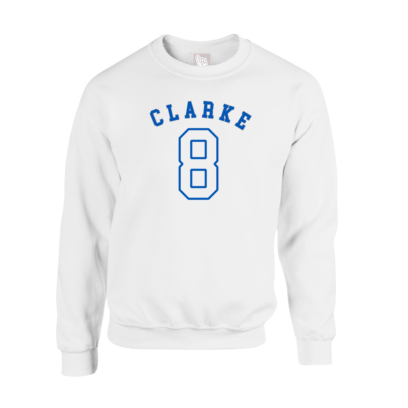 Fleece Crew — Shirsey Arch in White