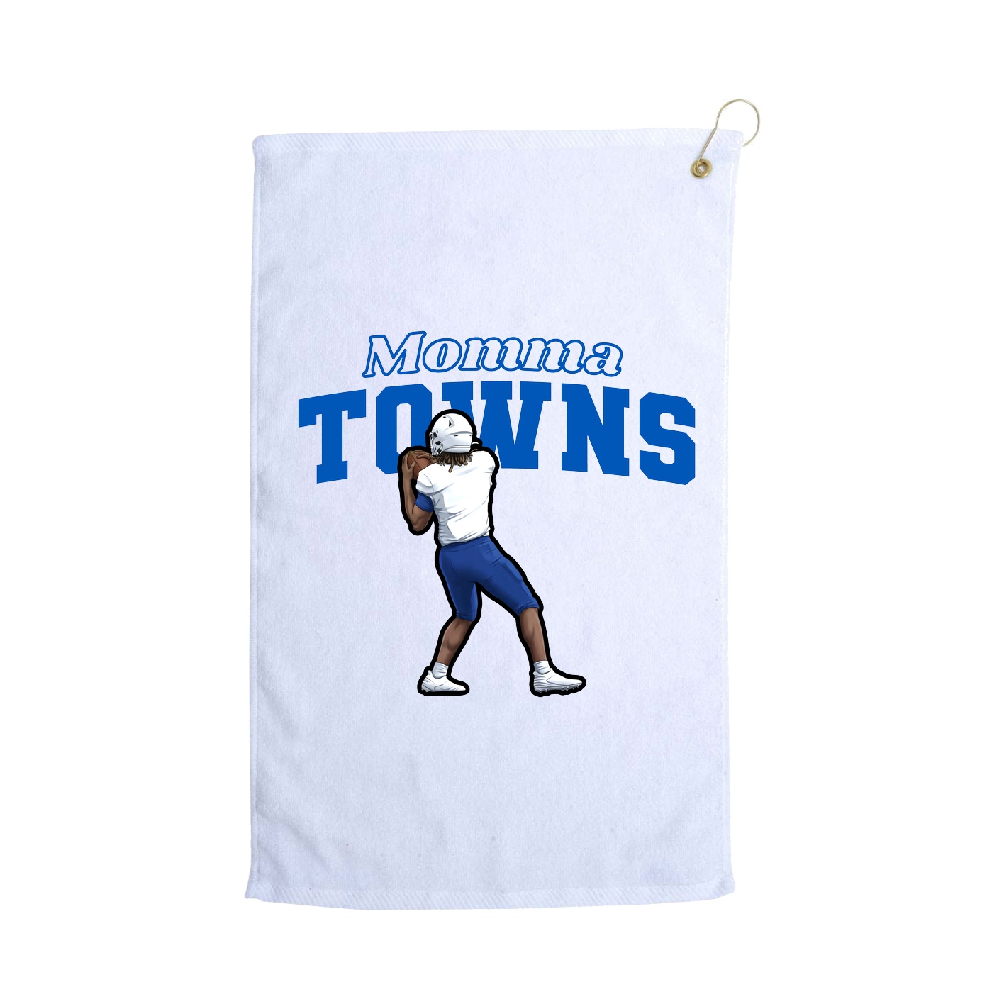 Golf Towel — Mothers Day Block in White