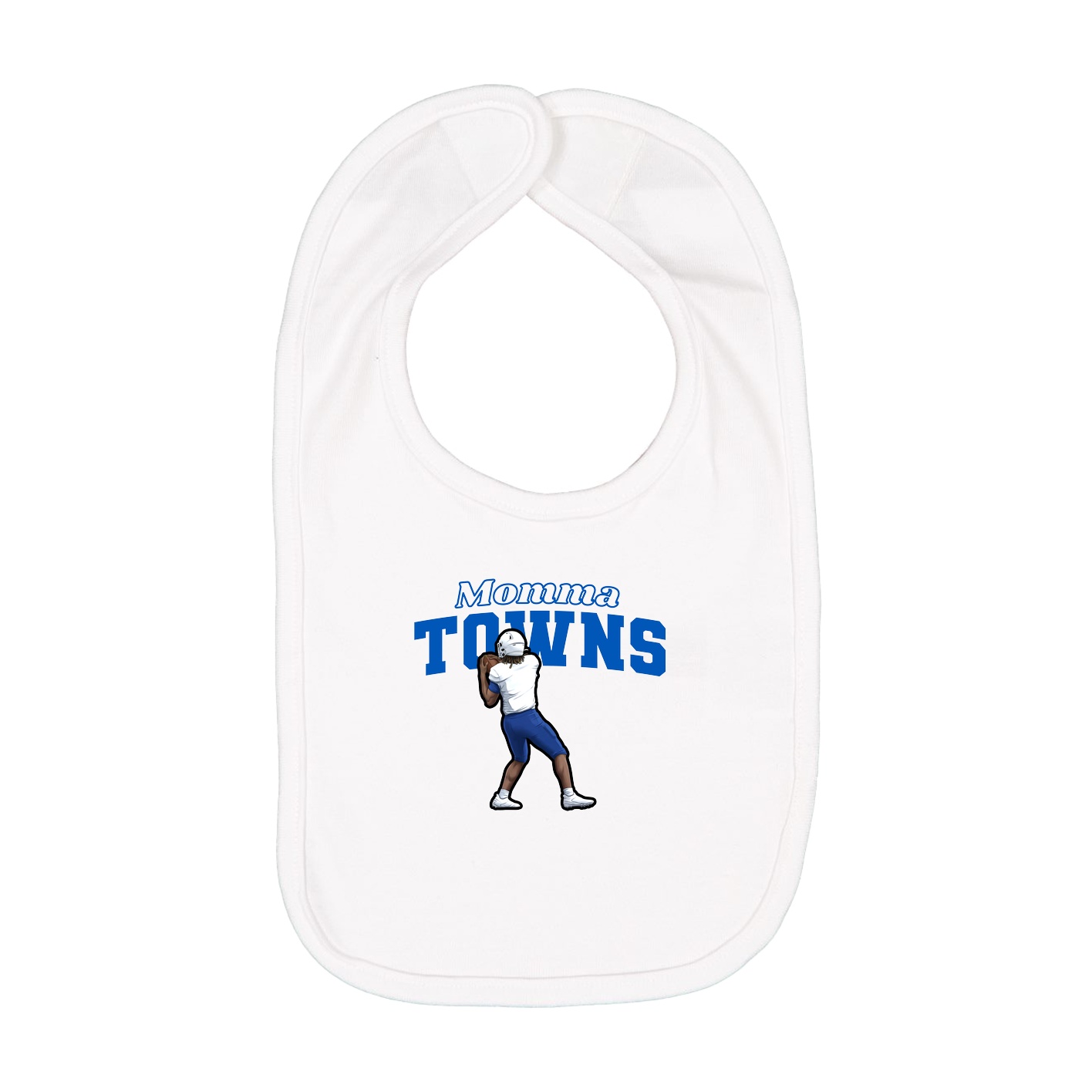 Infant Bib — Mothers Day Block in White
