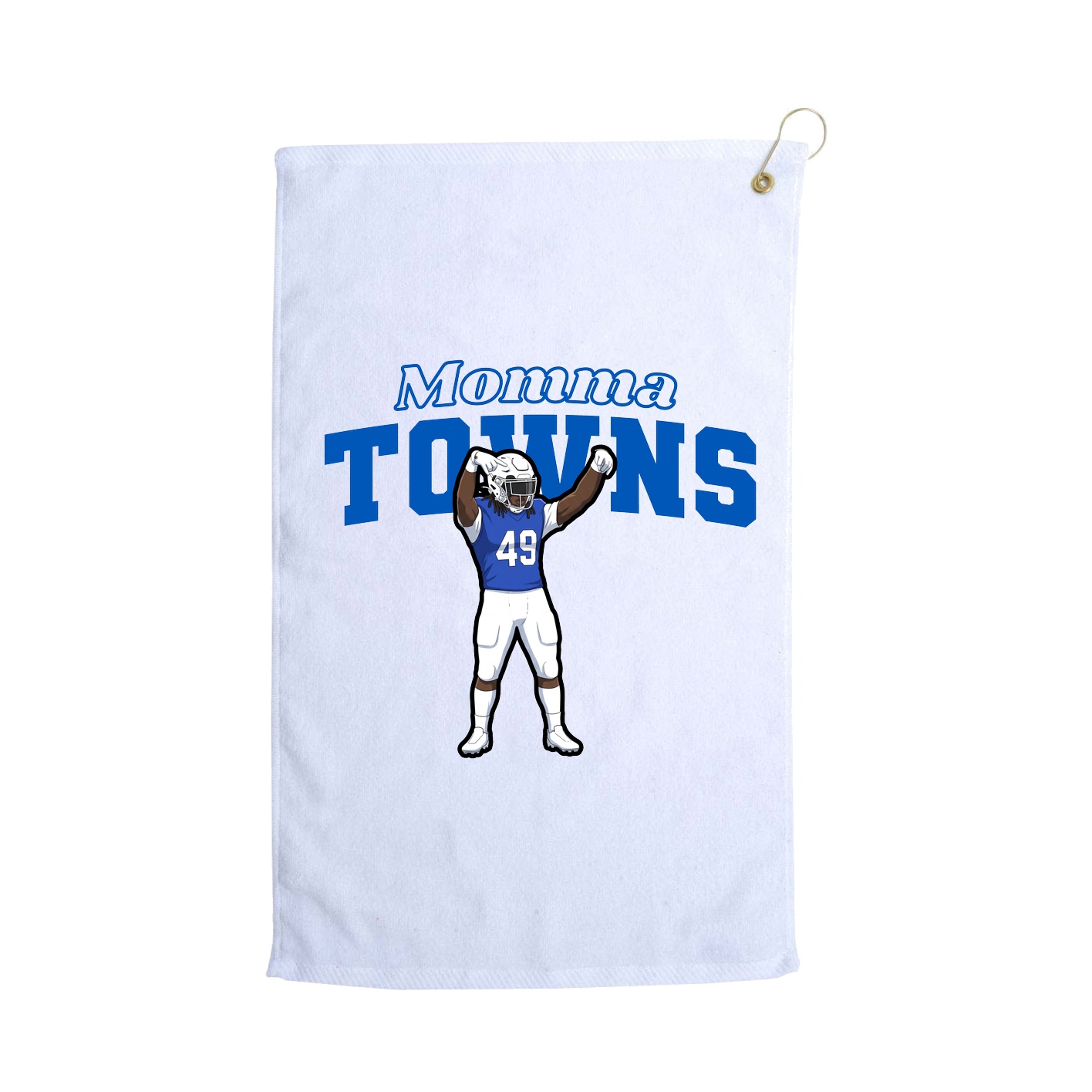 Golf Towel — Mothers Day Block in White