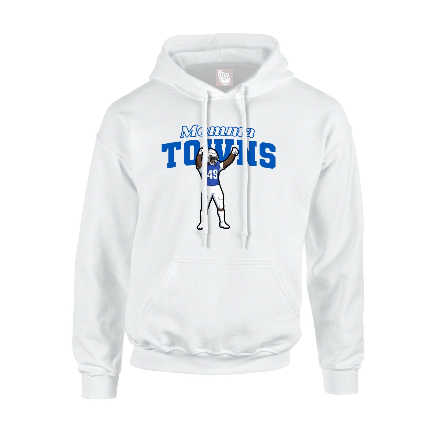 Youth Hoodie — Mothers Day Block in White