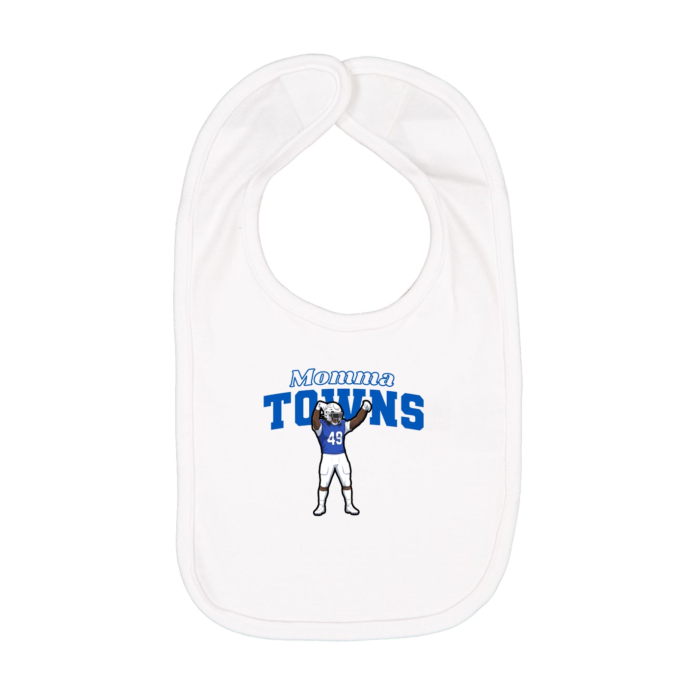 Infant Bib — Mothers Day Block in White