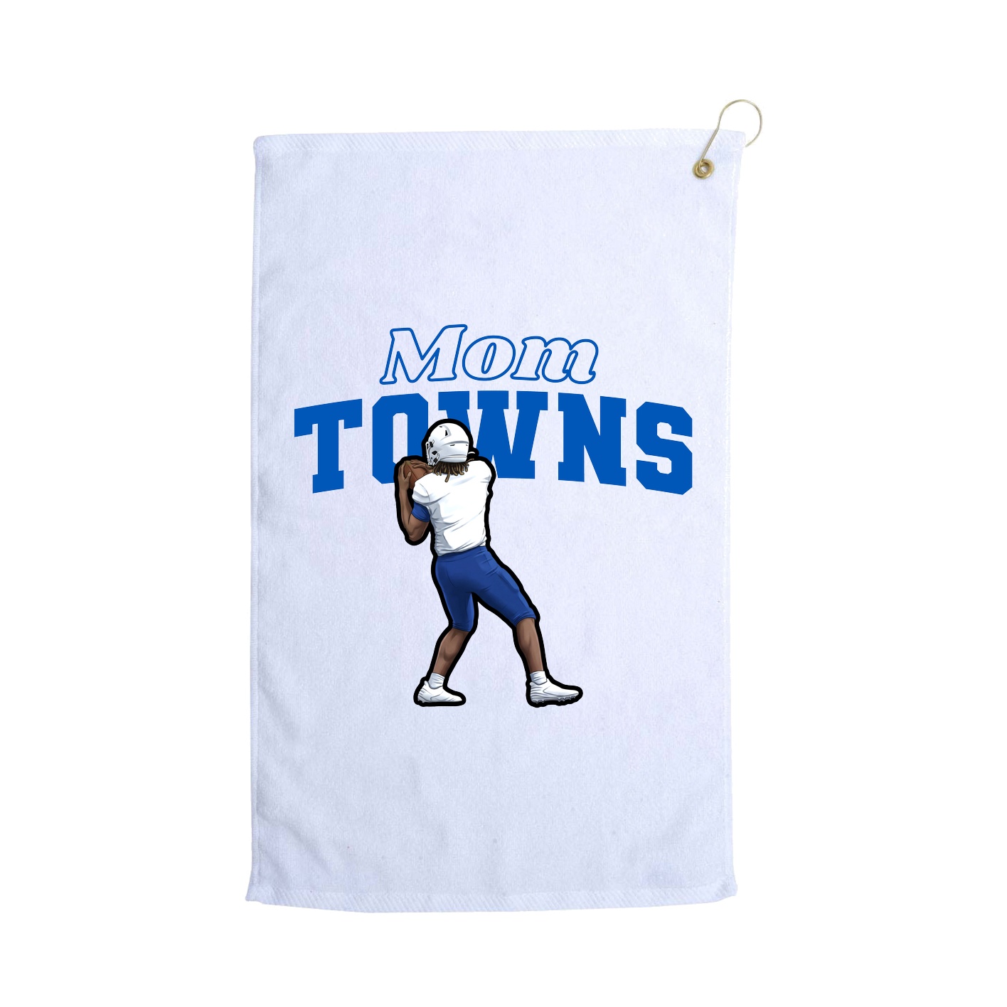 Golf Towel — Mothers Day Block in White